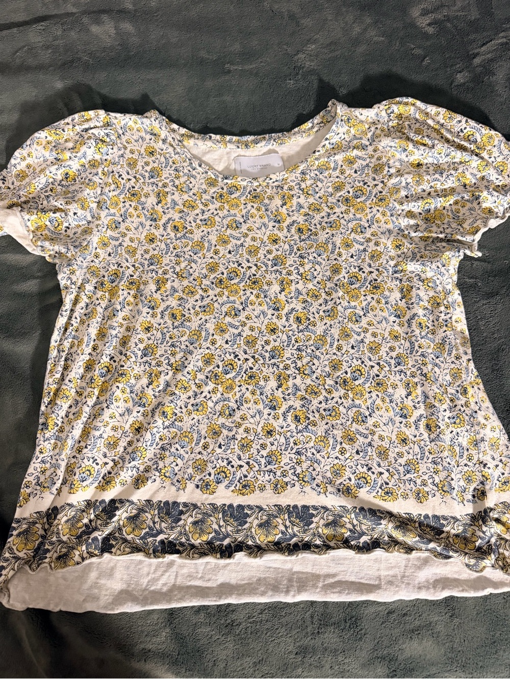Lucky Brand Short-Sleeve Women's floral Top